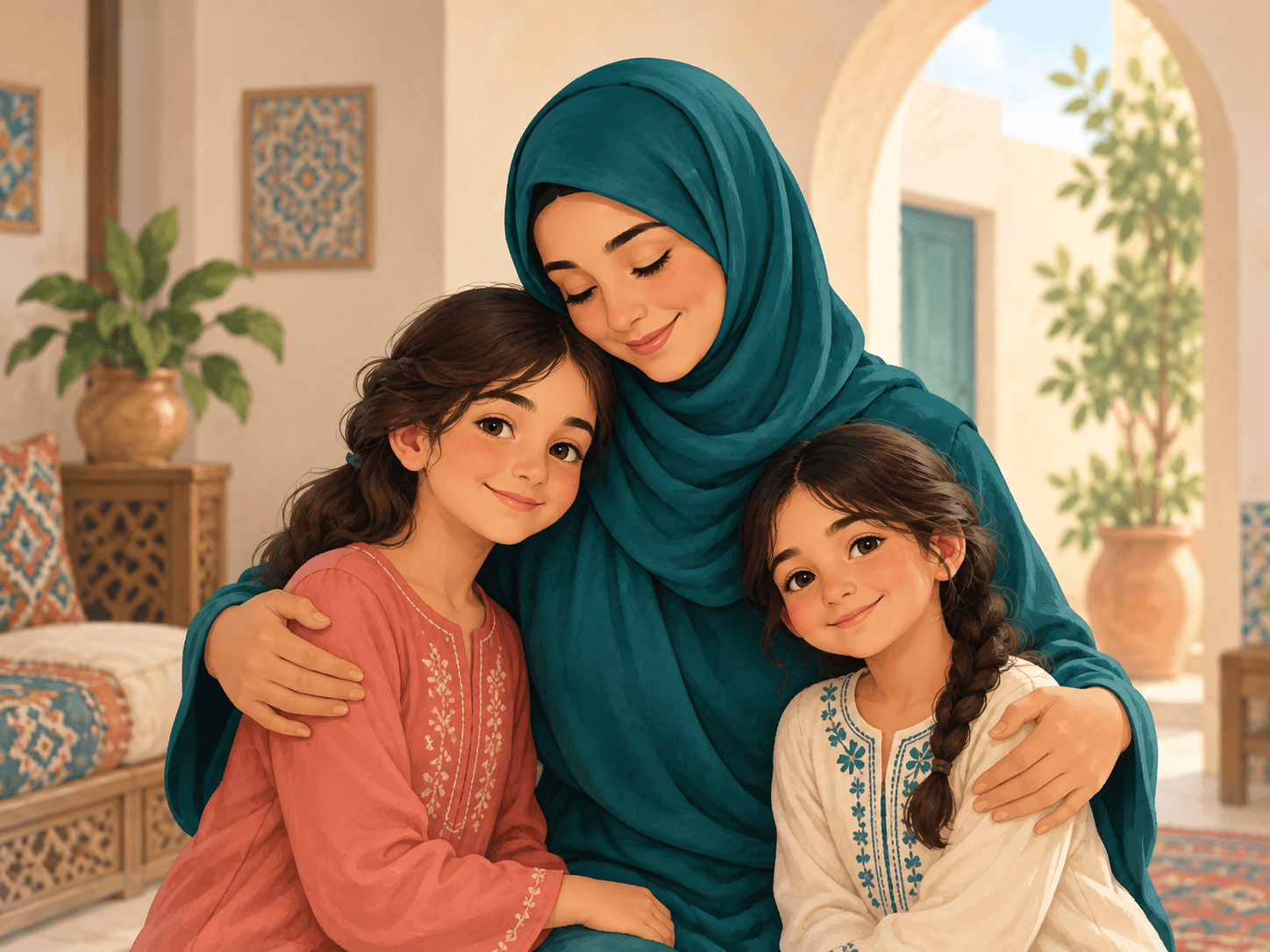 Illustrative artwork for fictional family example 1