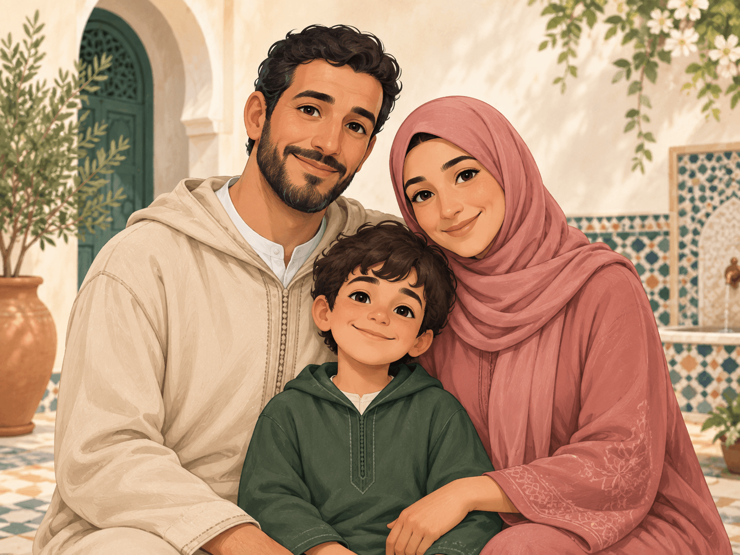Illustrative artwork for fictional family example 3
