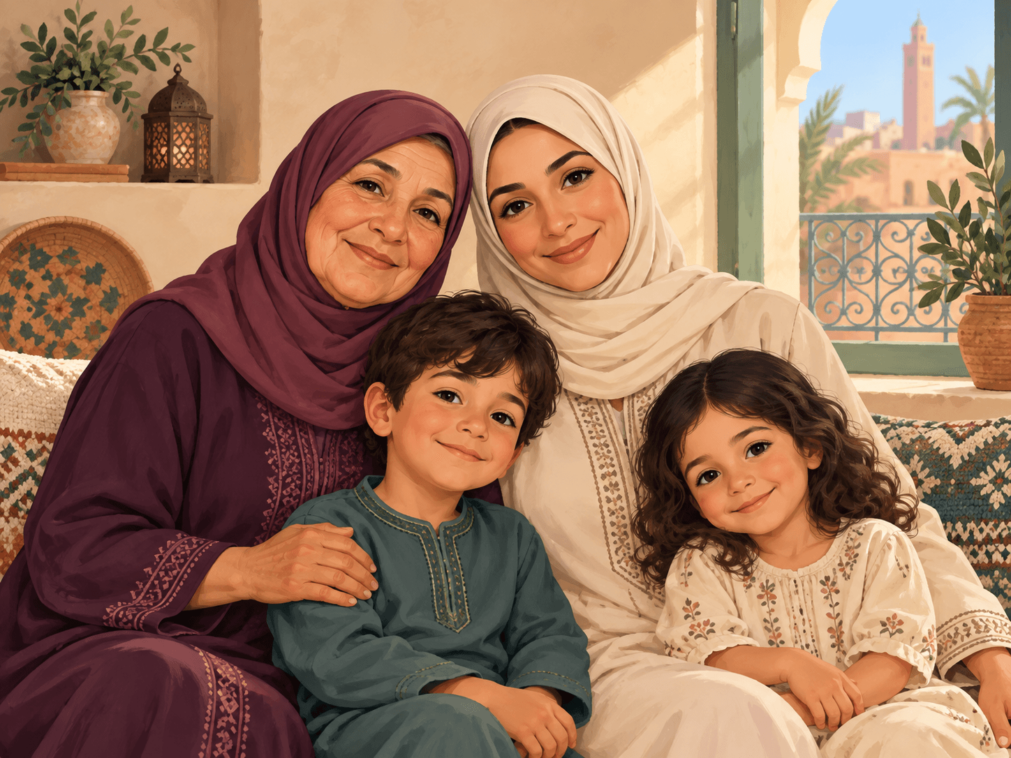Illustrative artwork for fictional family example 5
